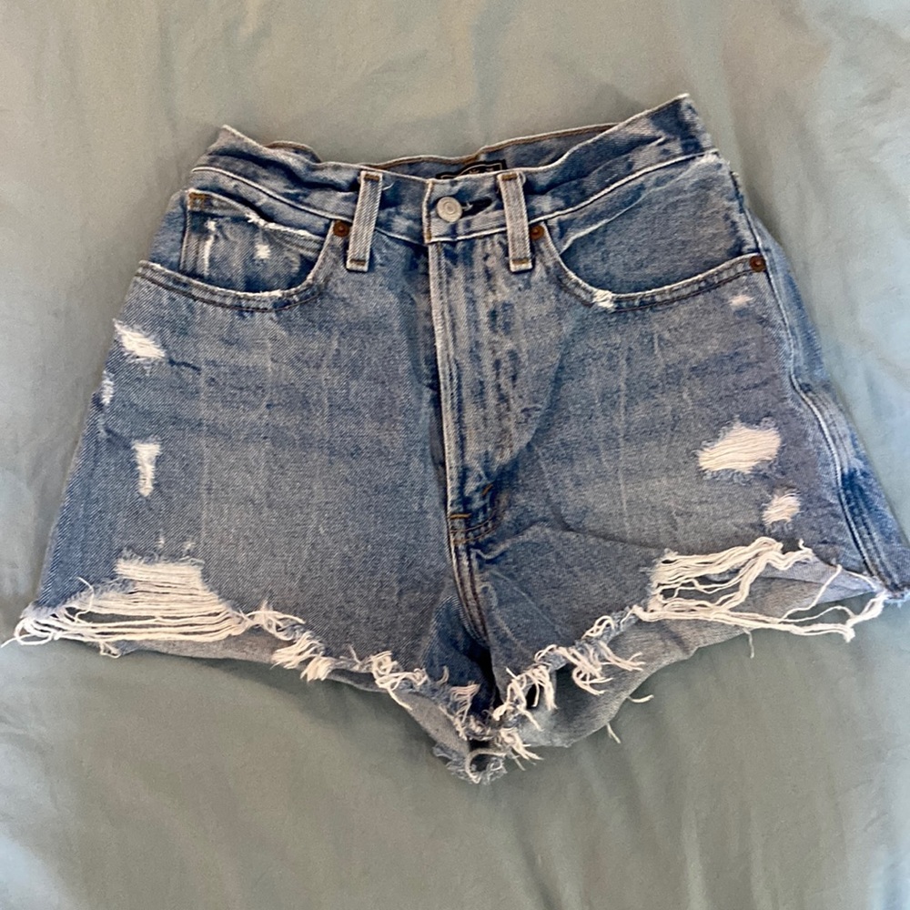 Abercrombie & Fitch High Rise Denim Short